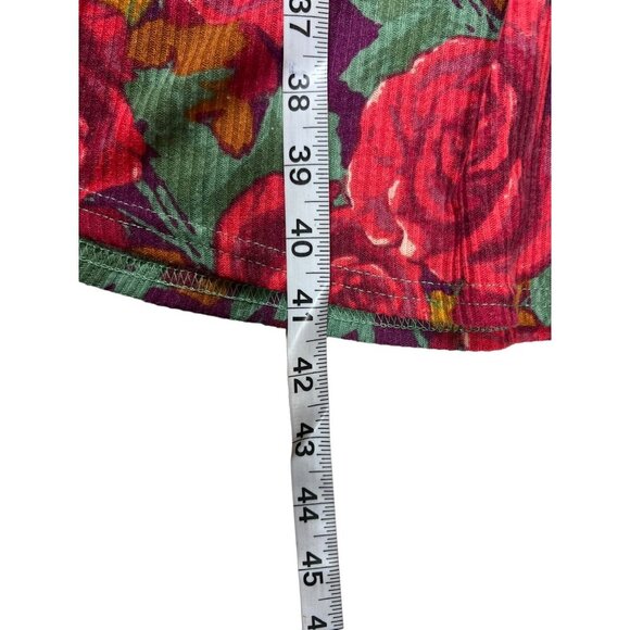 LulaRoe Joy Women's Pink Floral Sleeveless Cardigan - Picture 6 of 6